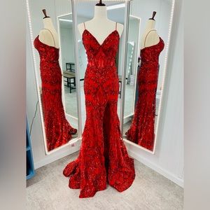 Brand New with Tags Ava Presley Prom Dress, Red Dress, Red Prom Gown size 8